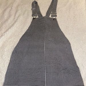 Gingham overall dress